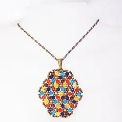 Pendant 65cm - Xochitl Oval-Bronze Chain - Pendant 65cm - Laiton bronze